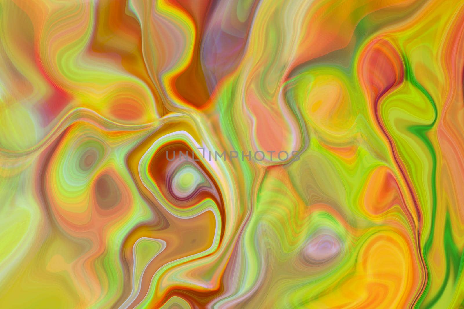 Abstract yellow textured liquid background.