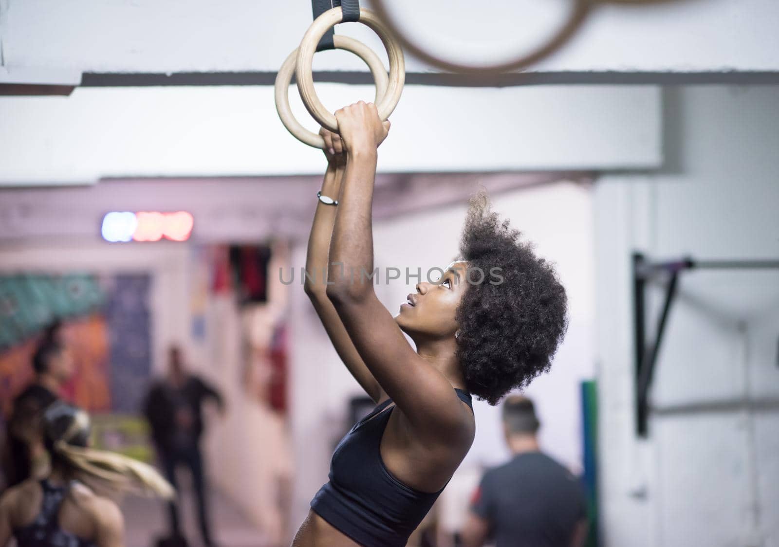black woman doing dipping exercise by dotshock