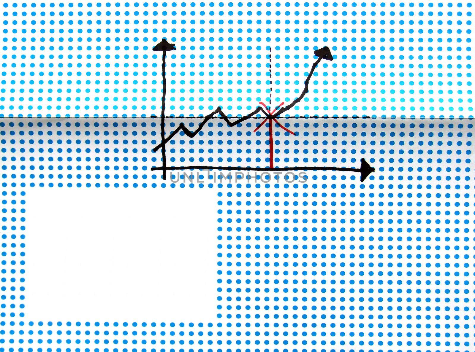 stock graph drawing with empty space for write message by dotshock