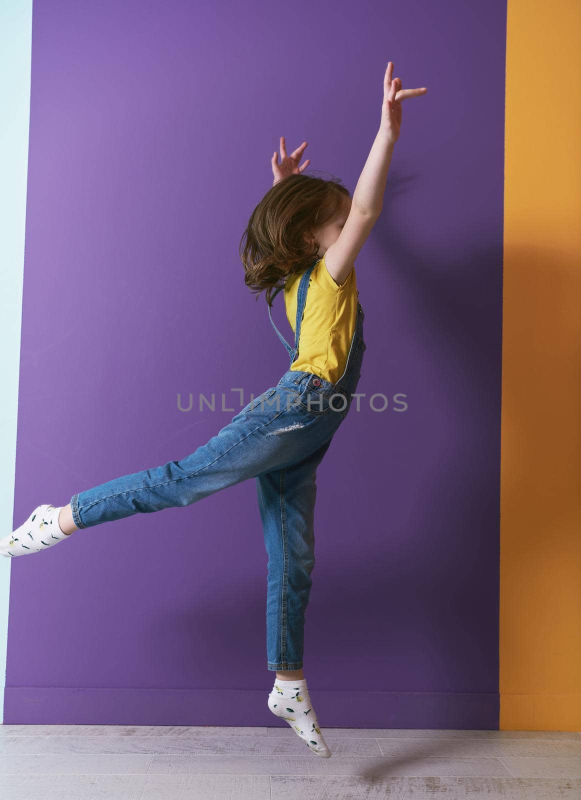 ]Cute little girl dancing at home by dotshock