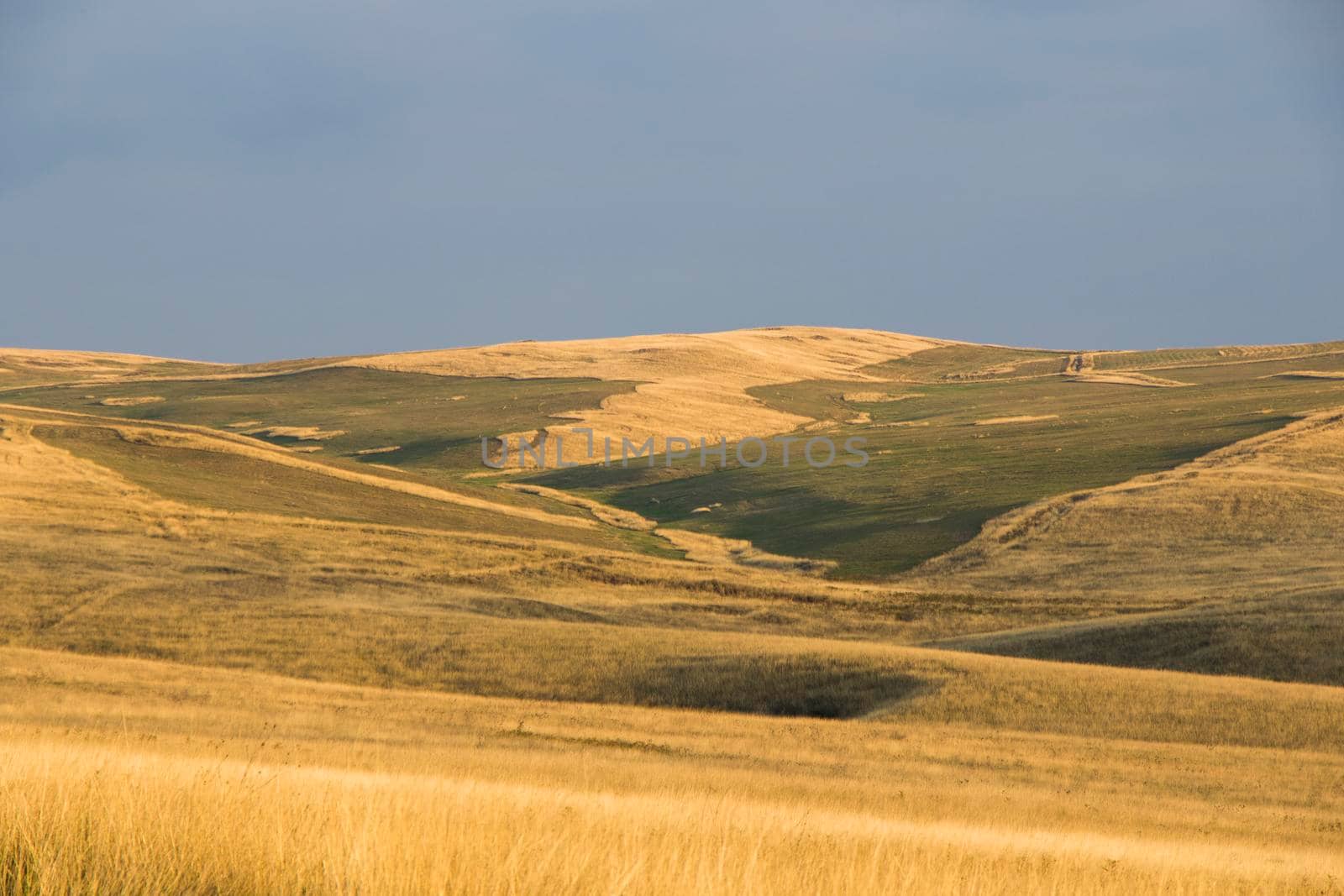 Autumn mountain landscape and view during sunset in Georgia by Taidundua