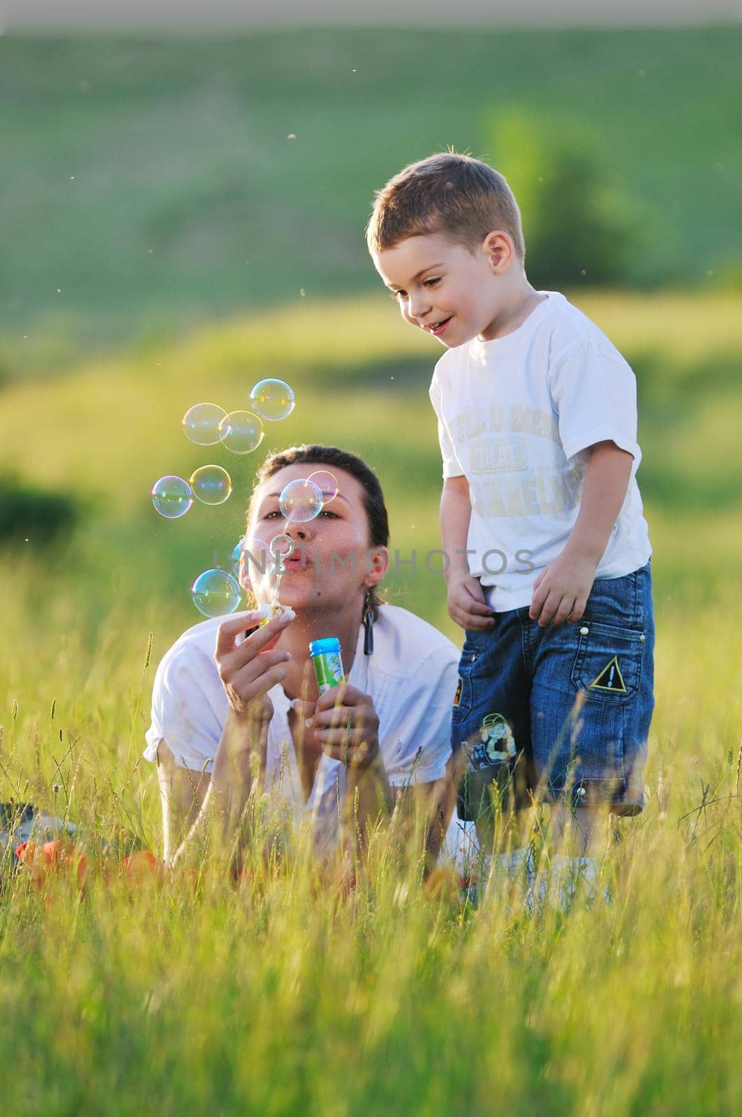 woman child bubble by dotshock