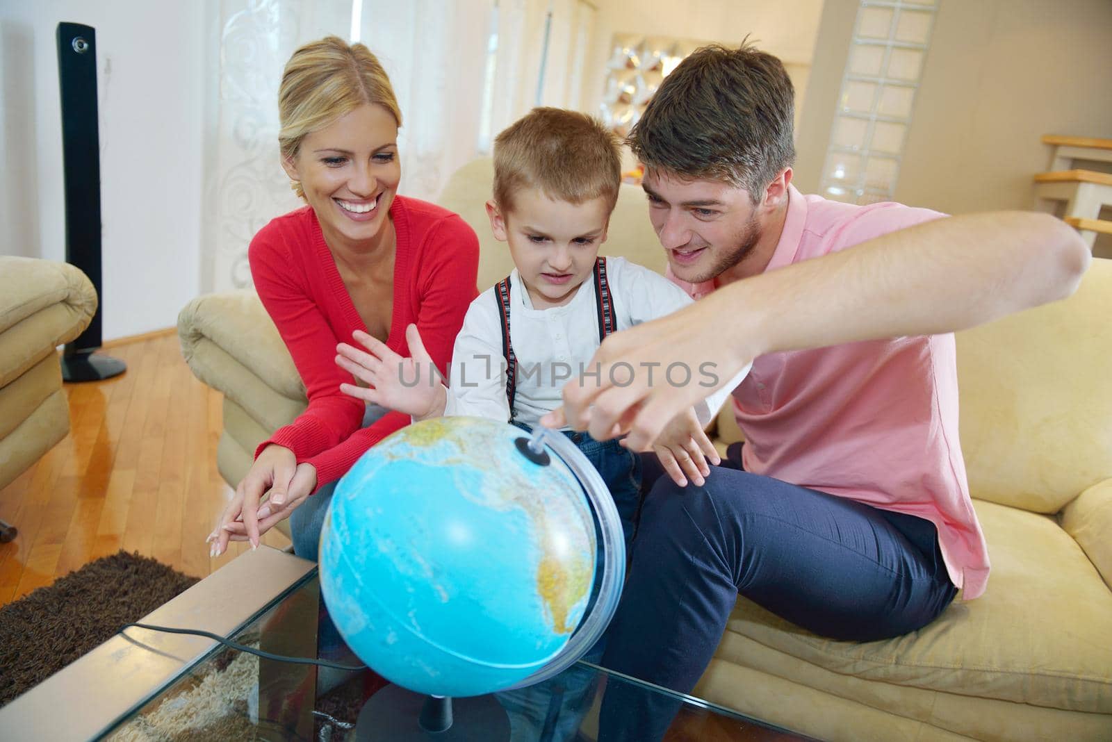 family have fun with globe by dotshock