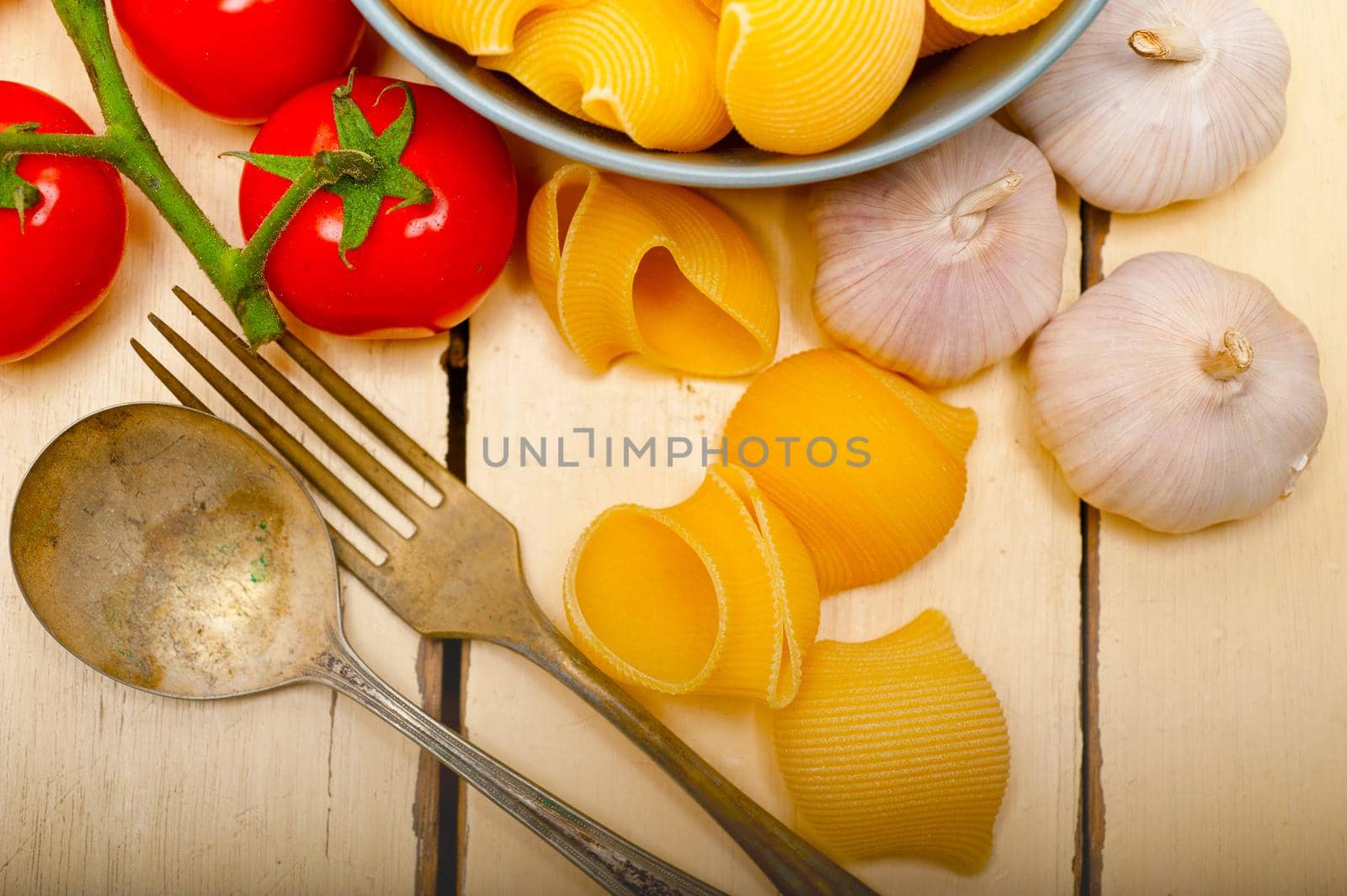 Italian snail lumaconi pasta with tomatoes by keko64