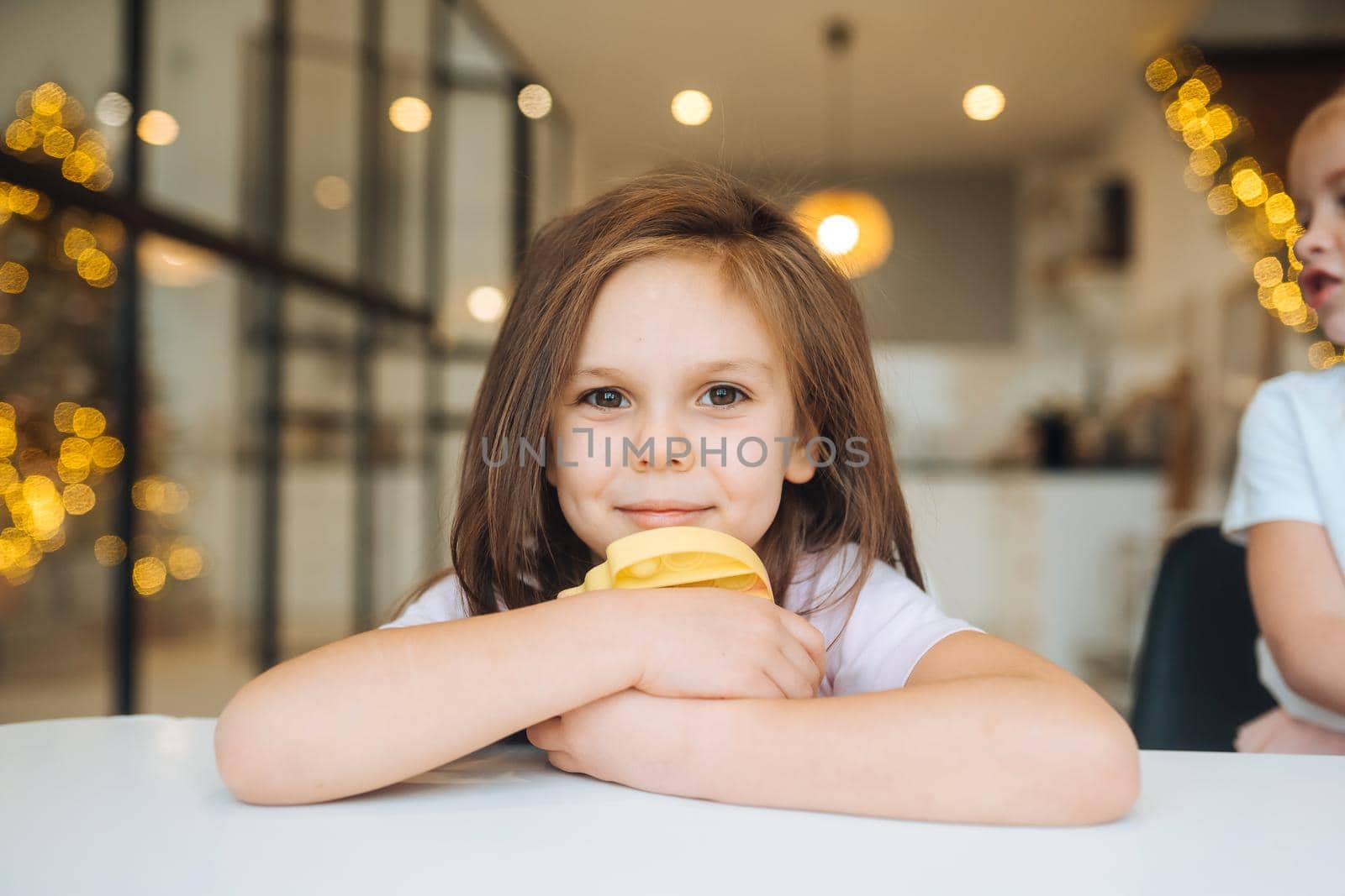 Adorable little girl looking at the camera