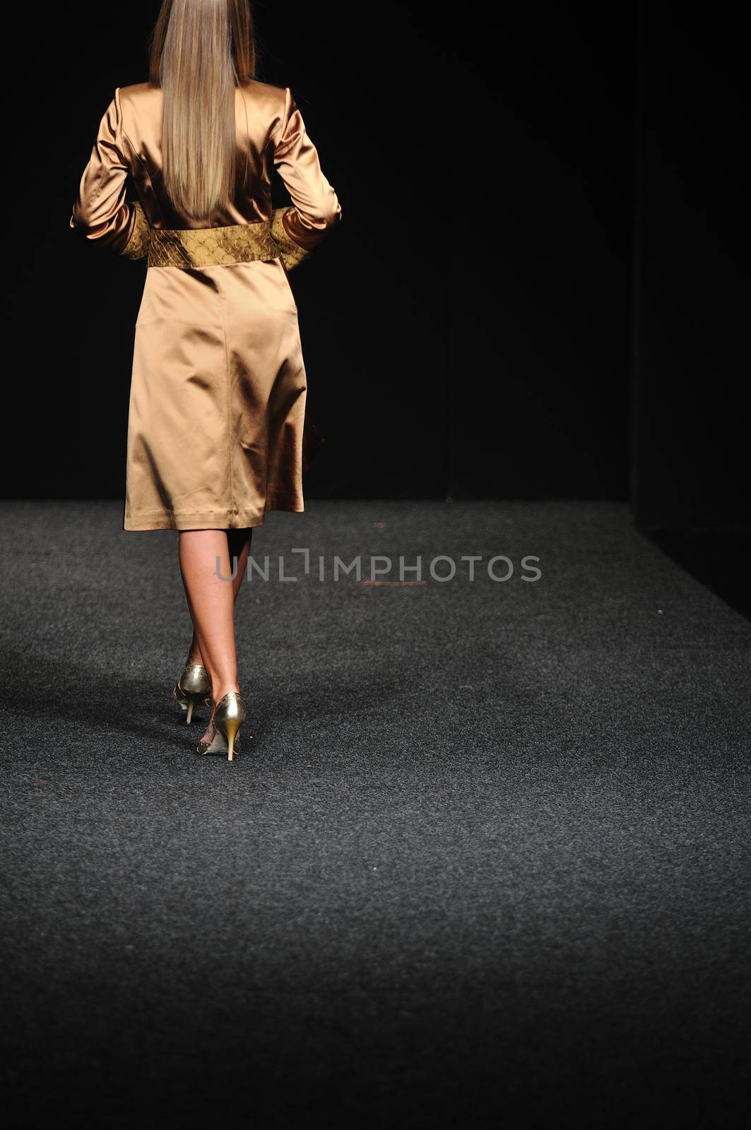fashion show woman walk with style
