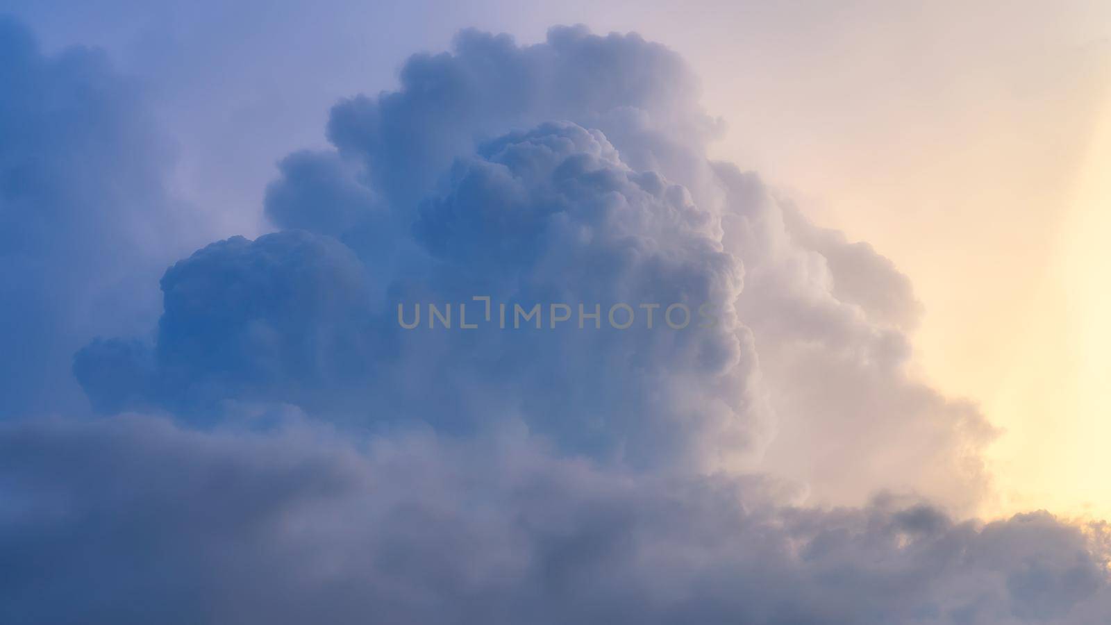 Dramatic nature sky with storm cloud before raining background