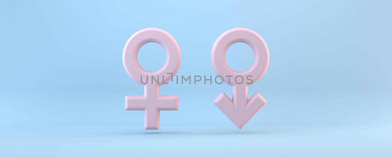 Female and male sign 3D by djmilic