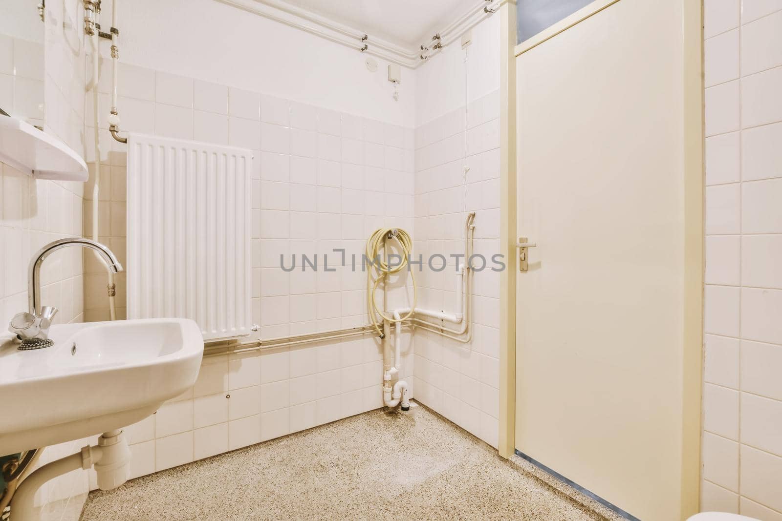 Bright elegant bathroom interior in a luxury house