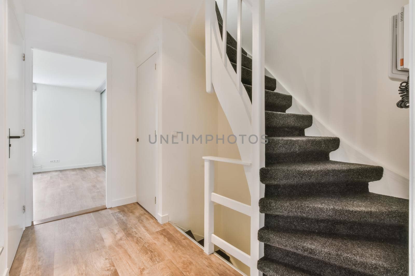 Luxury staircase hall of special design in an elegant house