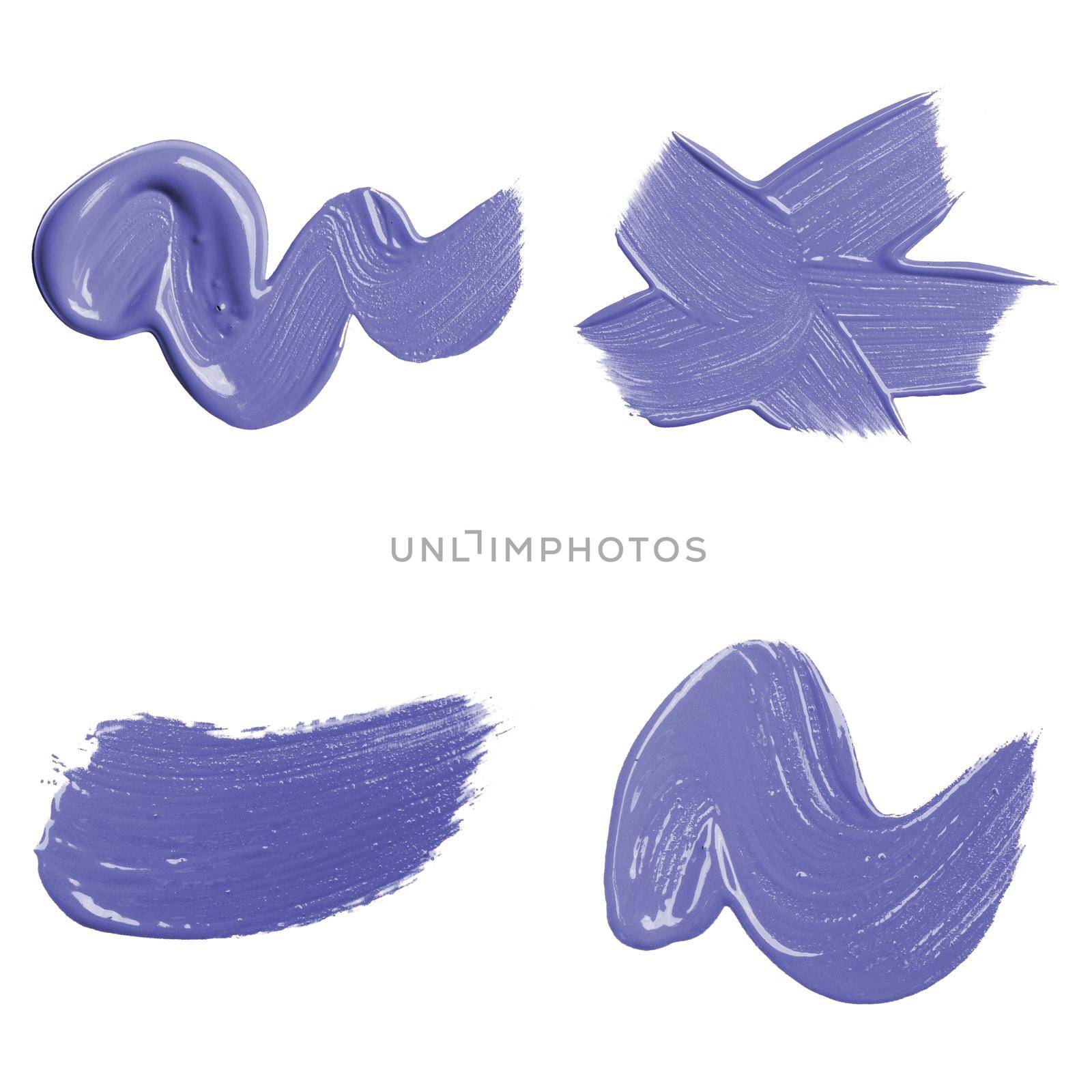 Purple brush strokes isolated on white background by Fabrikasimf