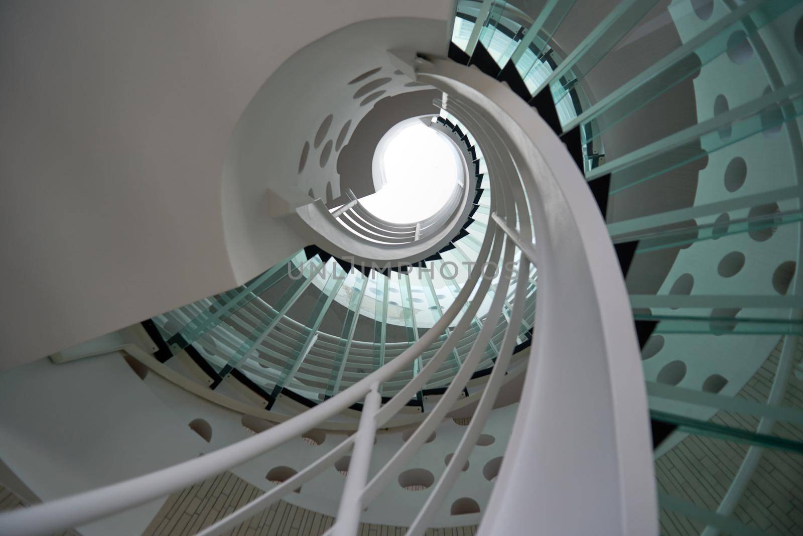 modern glass spiral staircase by dotshock