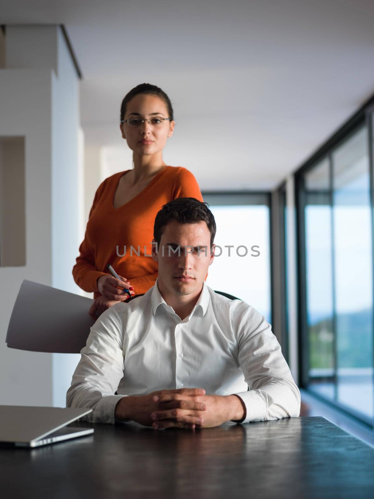 business people team on meeting at bright office space working on laptop computer