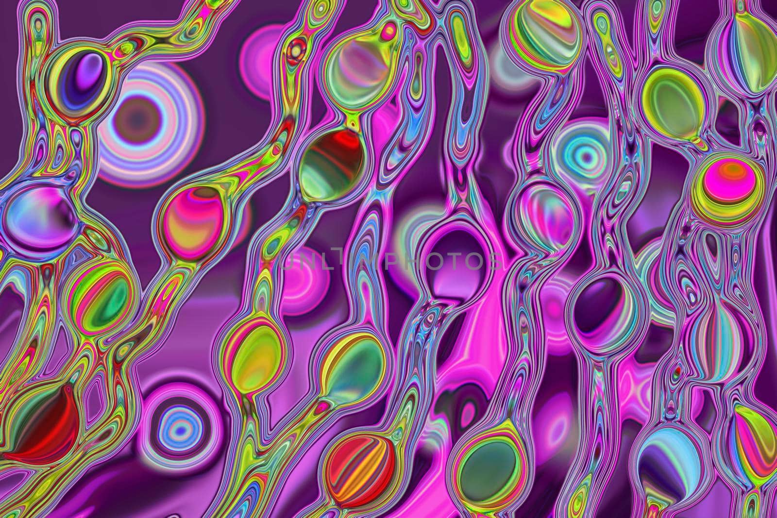 Abstract background with a fancy decor of colorful bubbles by Vvicca