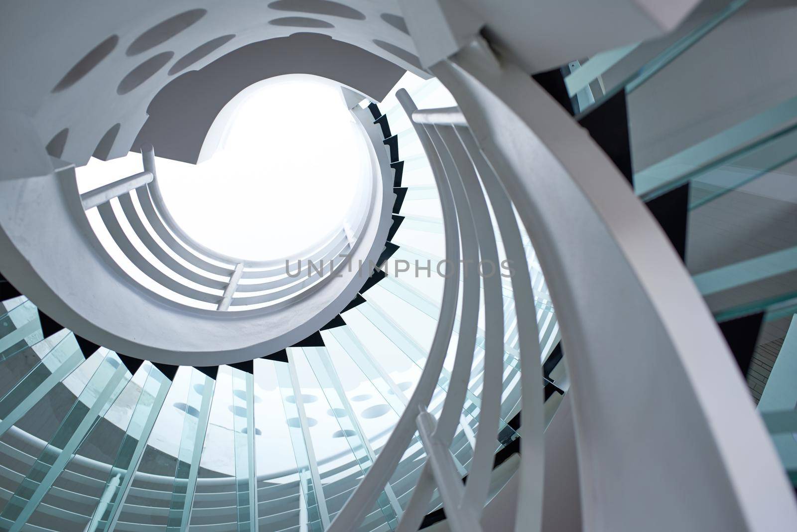 modern glass spiral staircase by dotshock