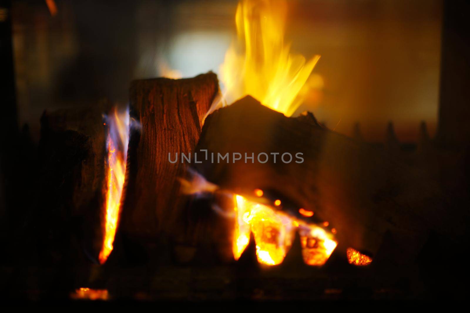 fireplace flame background by dotshock