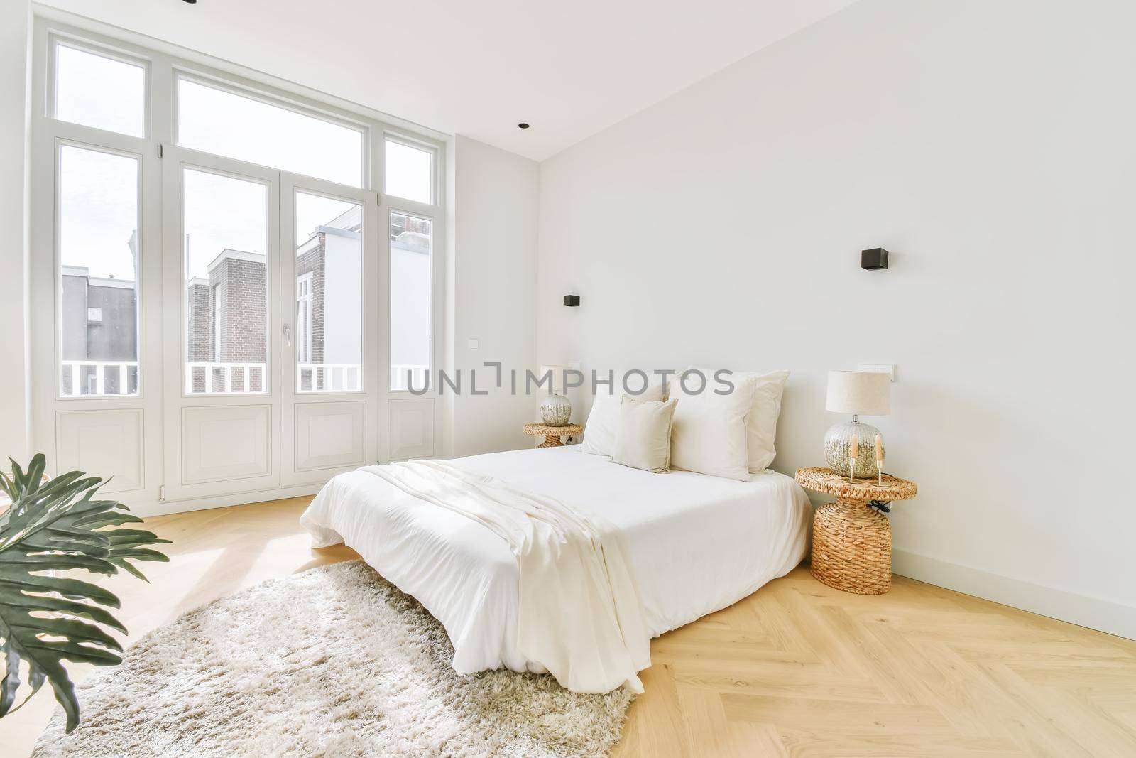 Luxury bedroom of house in beautiful design