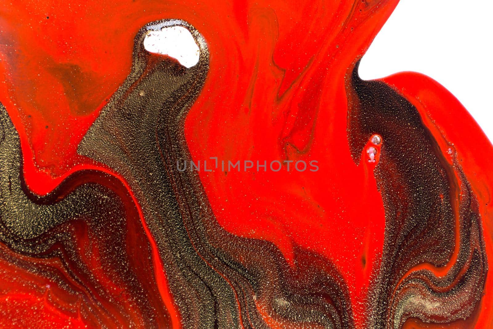 Red, black and gold marble fluid texture