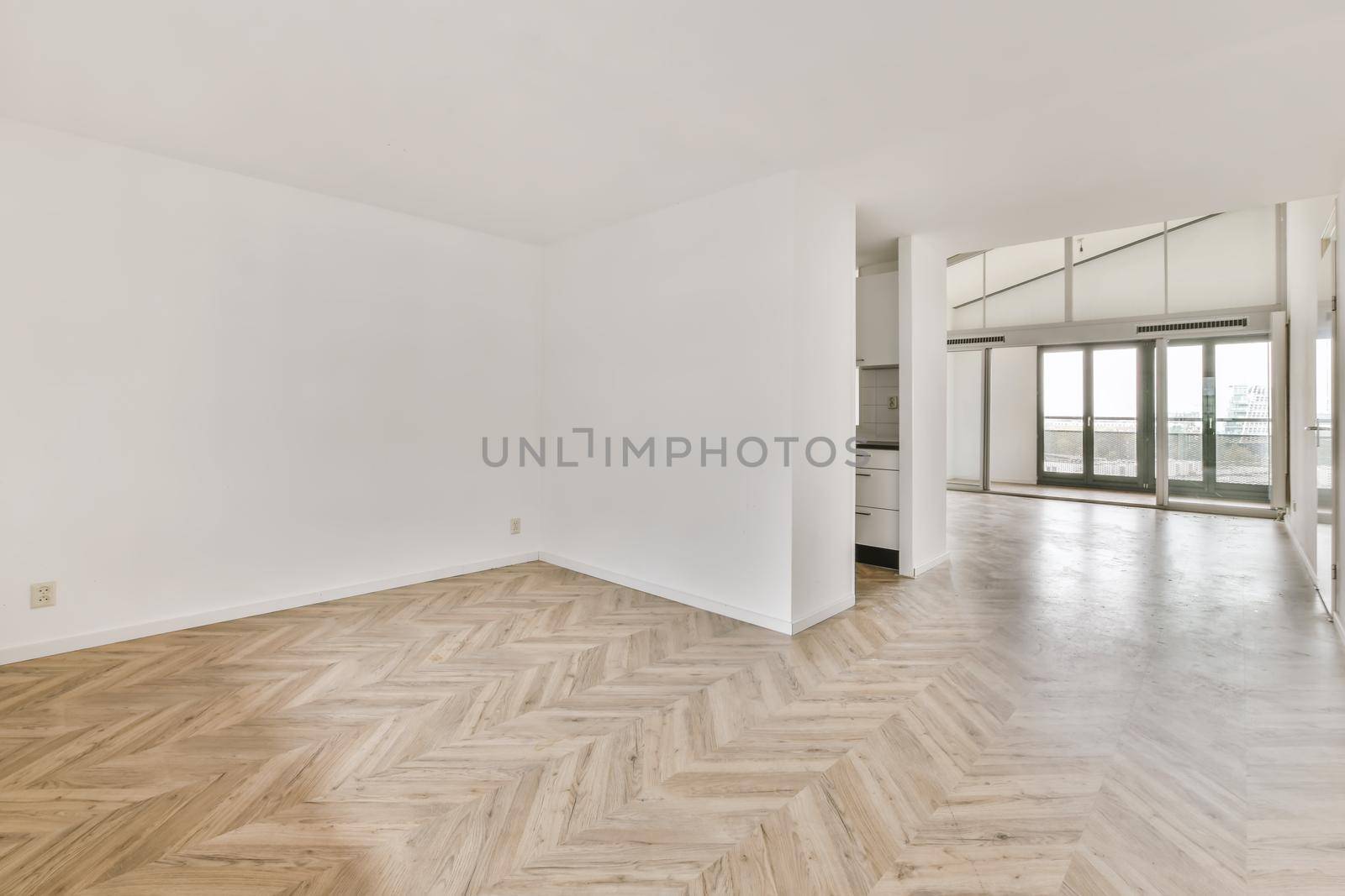 Interior of a spacious room in a luxury house
