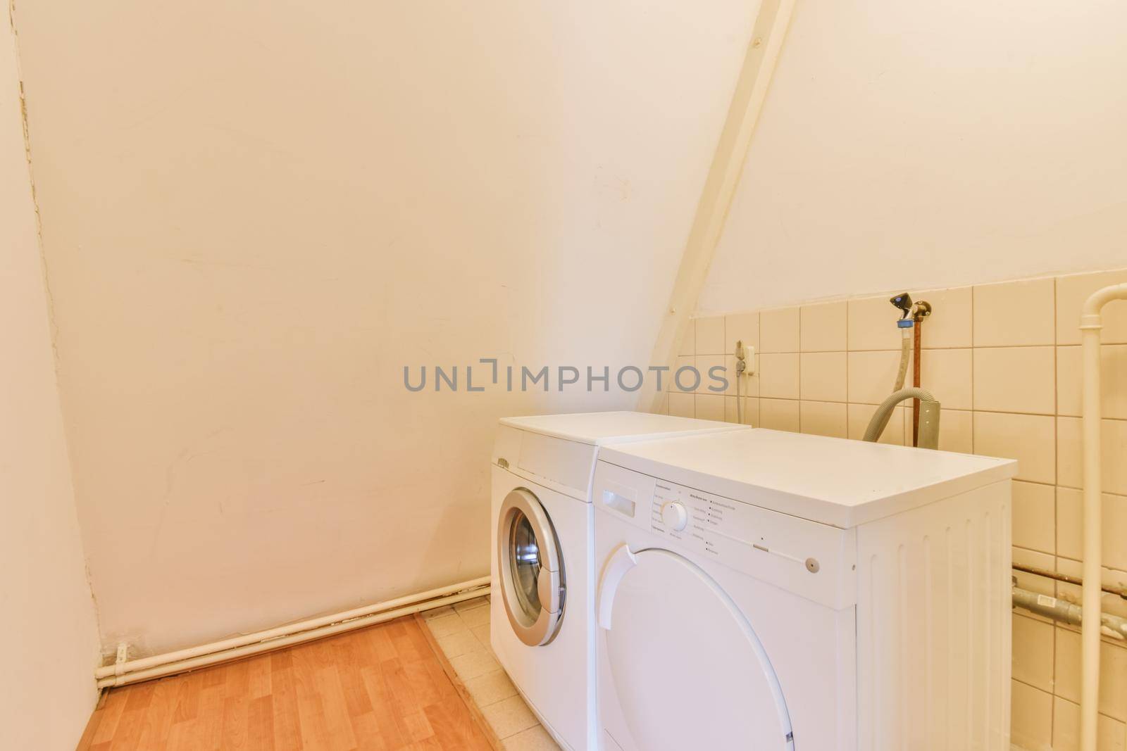 Laundry interior design in a luxury house