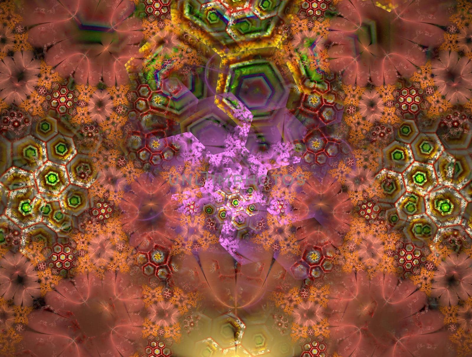 Imaginatory lush fractal texture image abstract background