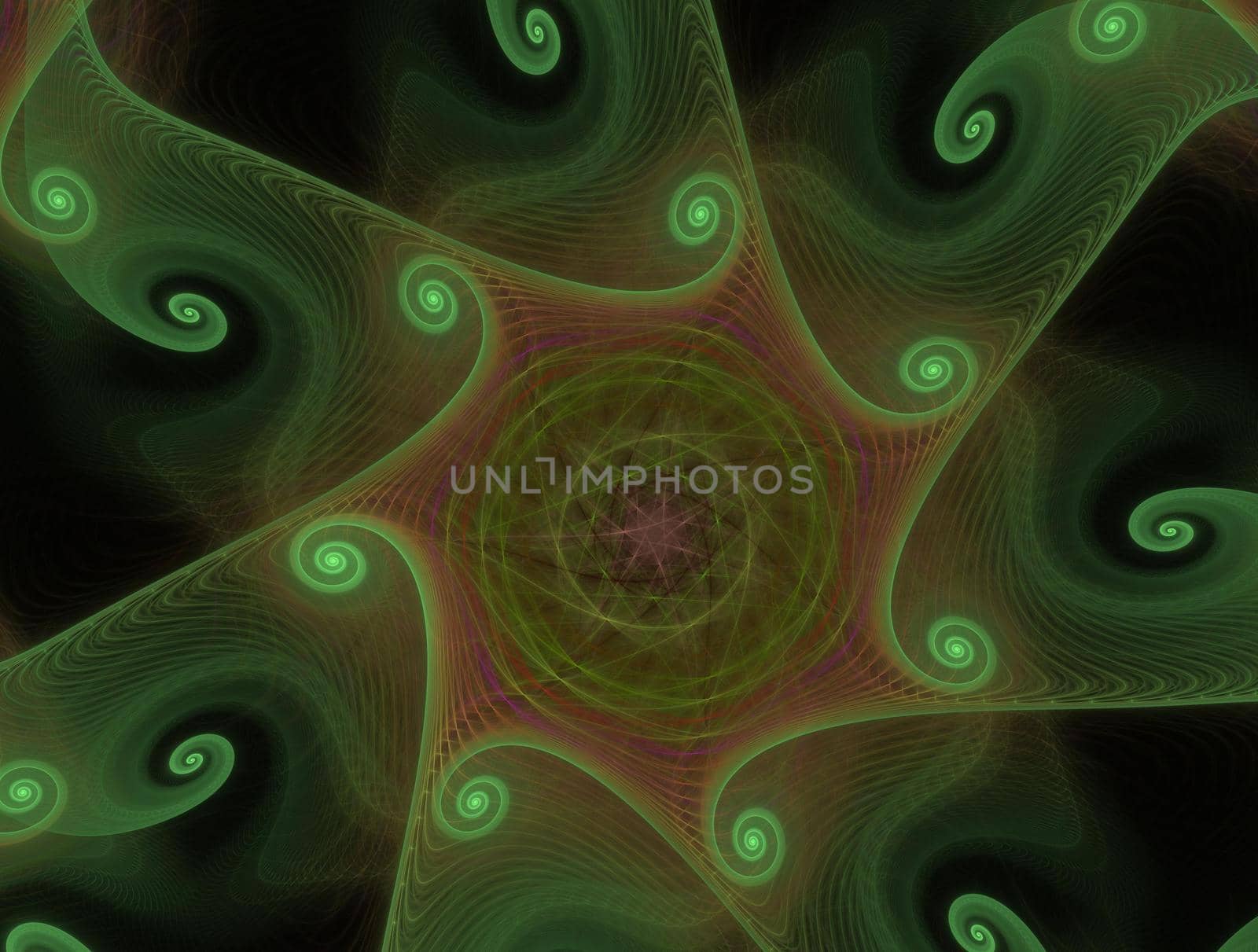 Imaginatory lush fractal texture image abstract background