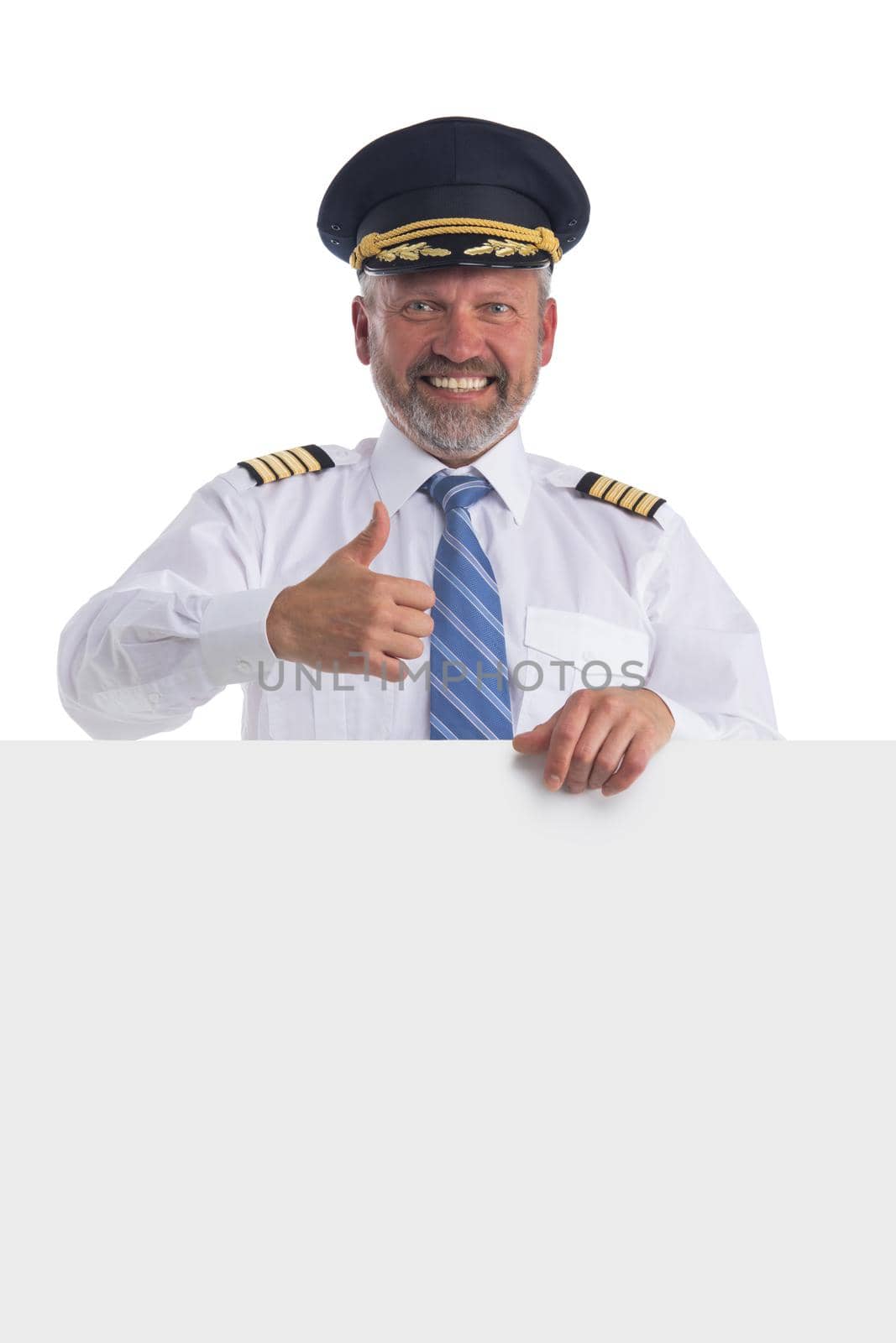 Pilot holds blank banner by ALotOfPeople