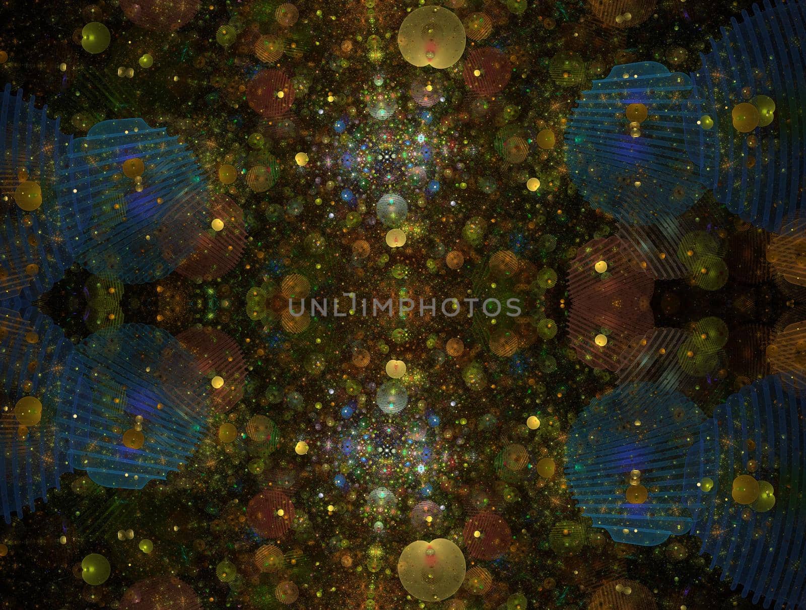 Imaginatory lush fractal texture image abstract background