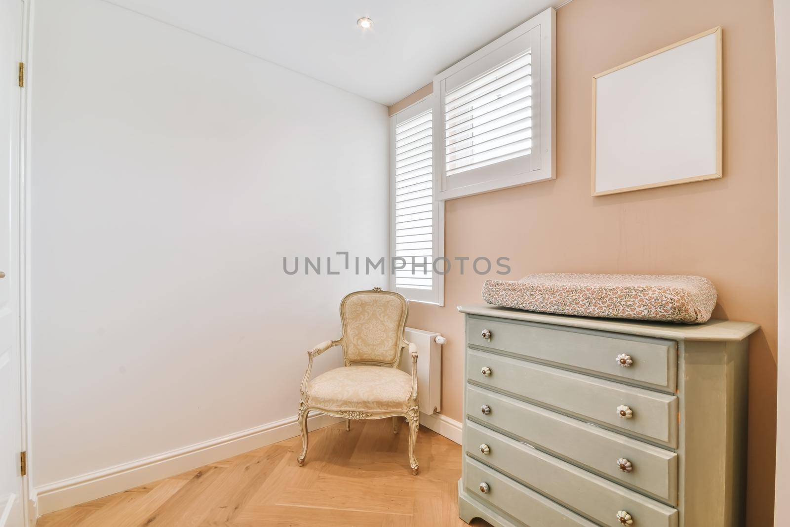Cozy room in daylight with a small window