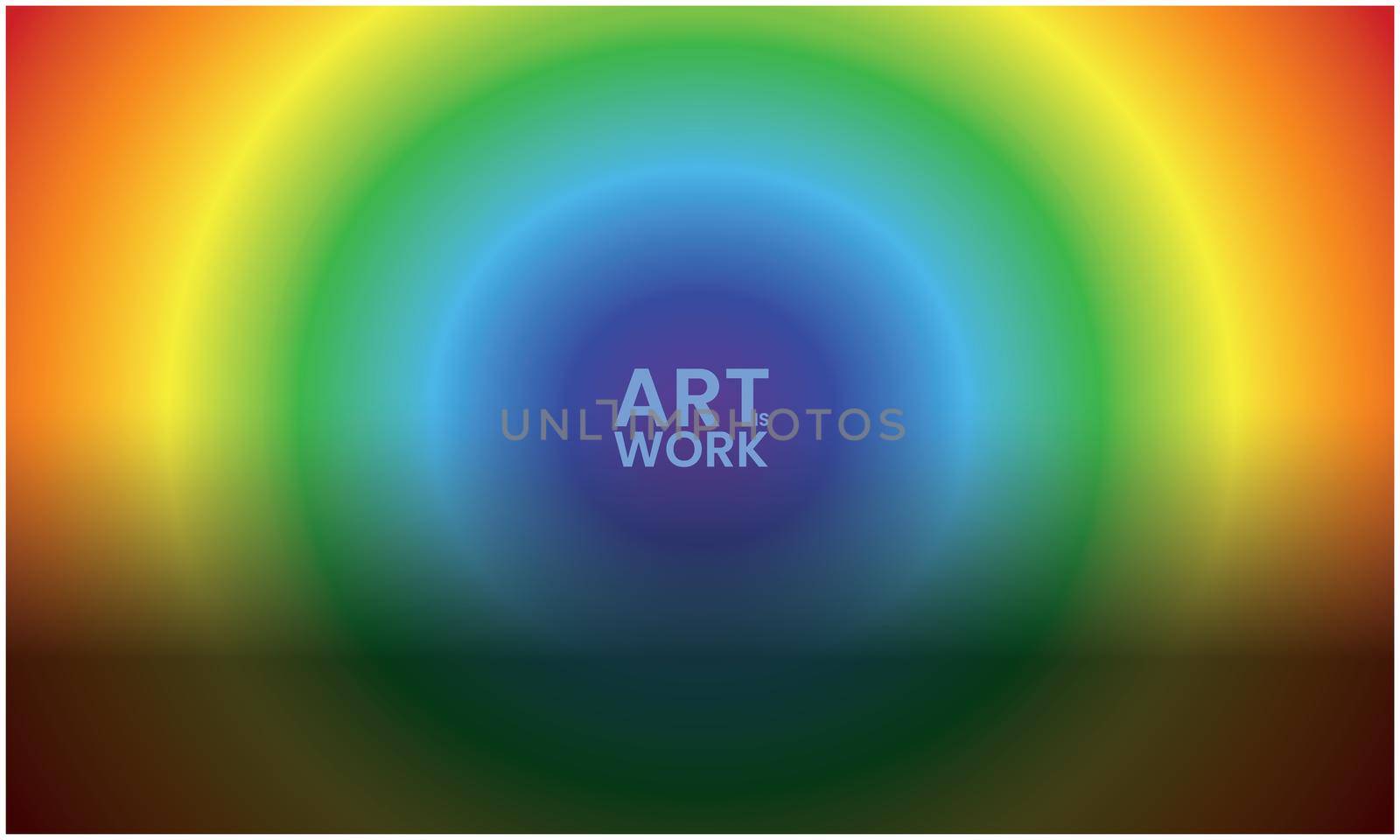 art is work text on abstract rainbow background