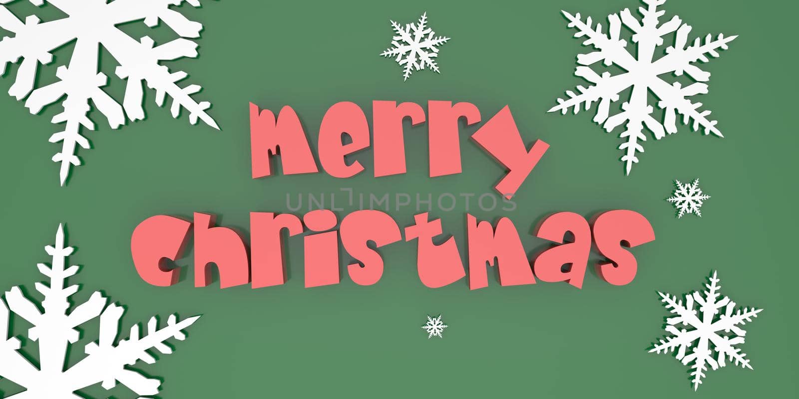 Render the words Merry Christmas on a plain background by raphtong