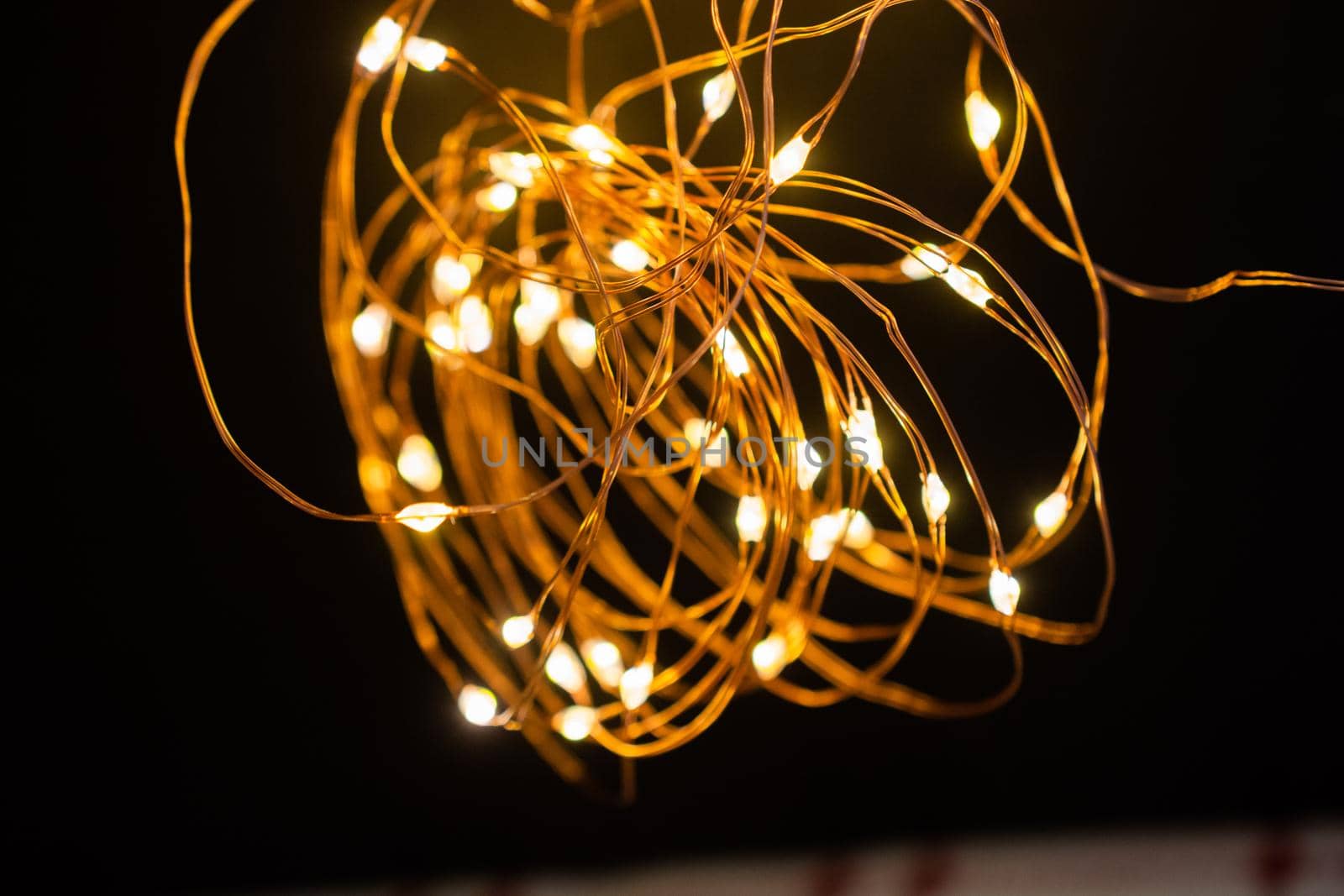 Colorful glowing  fairy light. Holiday festive xmas decoration. Christmas lights.  by berkay
