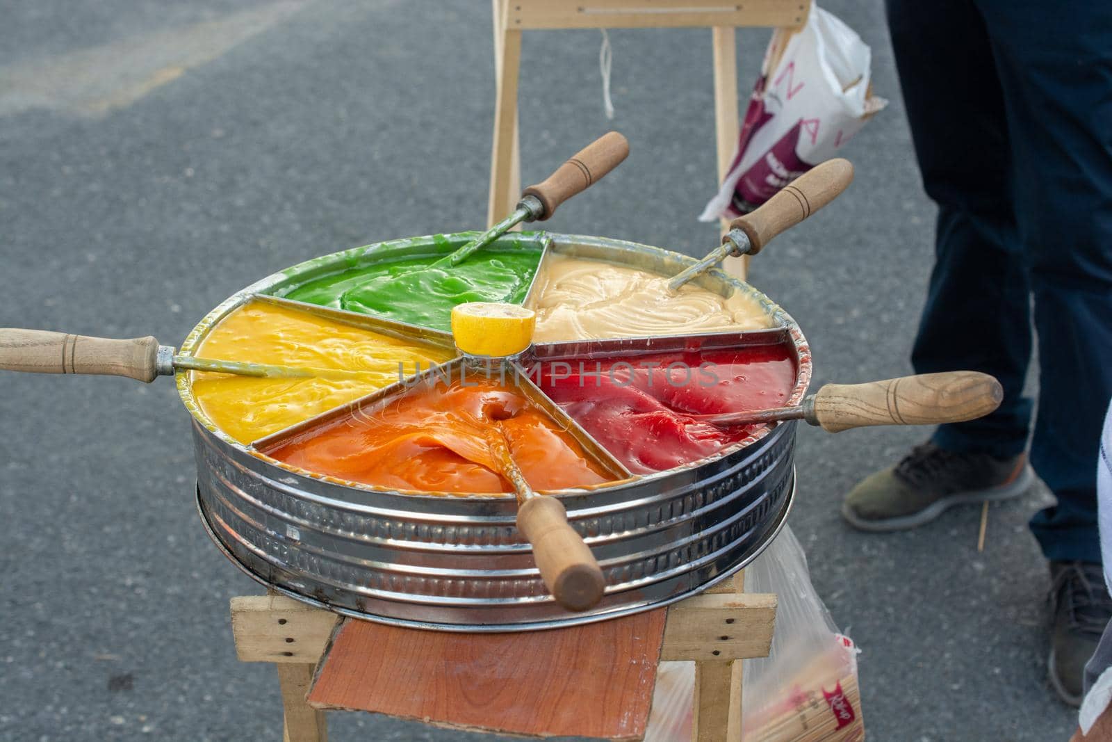 Old traditional Turkish Ottoman handmade stick candy , Macun by berkay