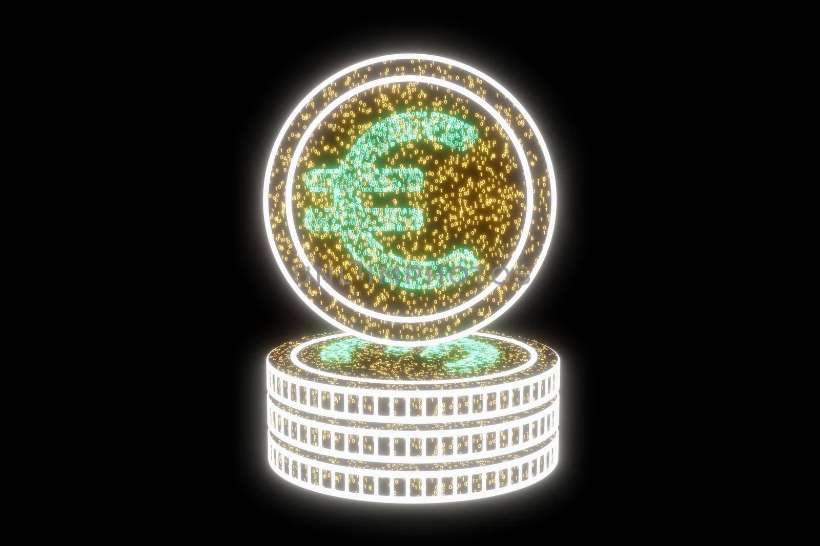 Digital currency euro. Euro finance stock trading exchange concept. Businessman touched eur currency icon on virtual financial screen. World money trade market technology by galitskaya