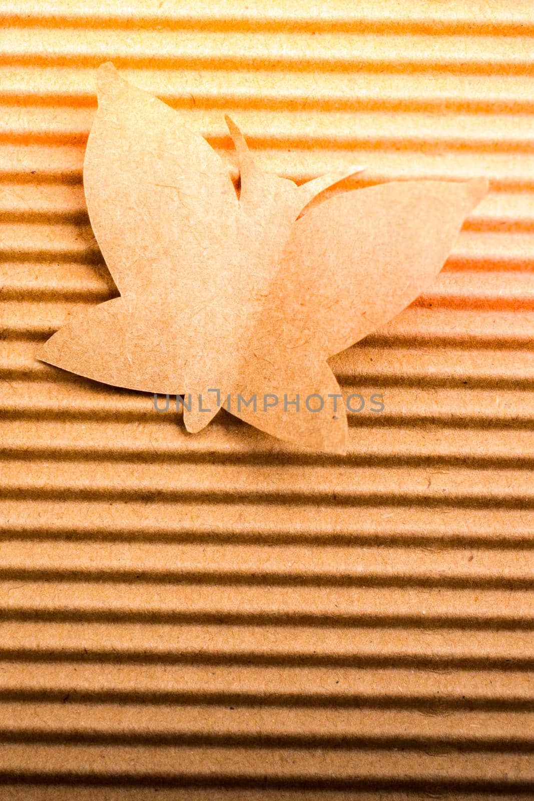 woman figurine placed beside a paper butterfly shape