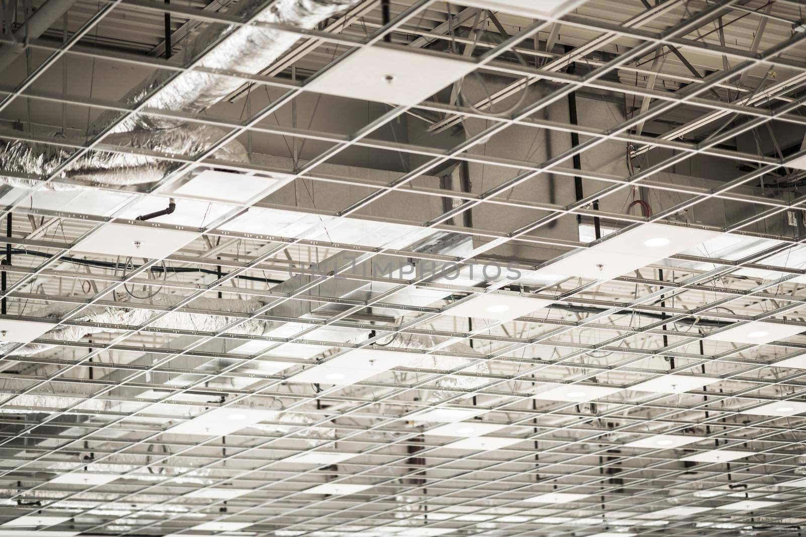 Commercial Ceiling Grid and HVAC Installation by welcomia
