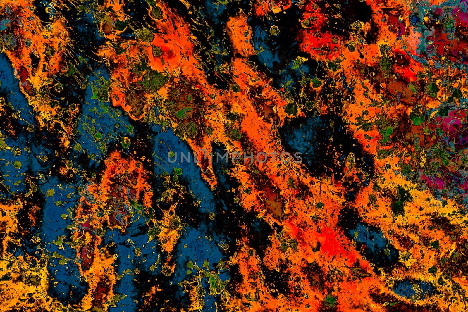 Abstract grunge art background texture with colorful paint splashes by berkay