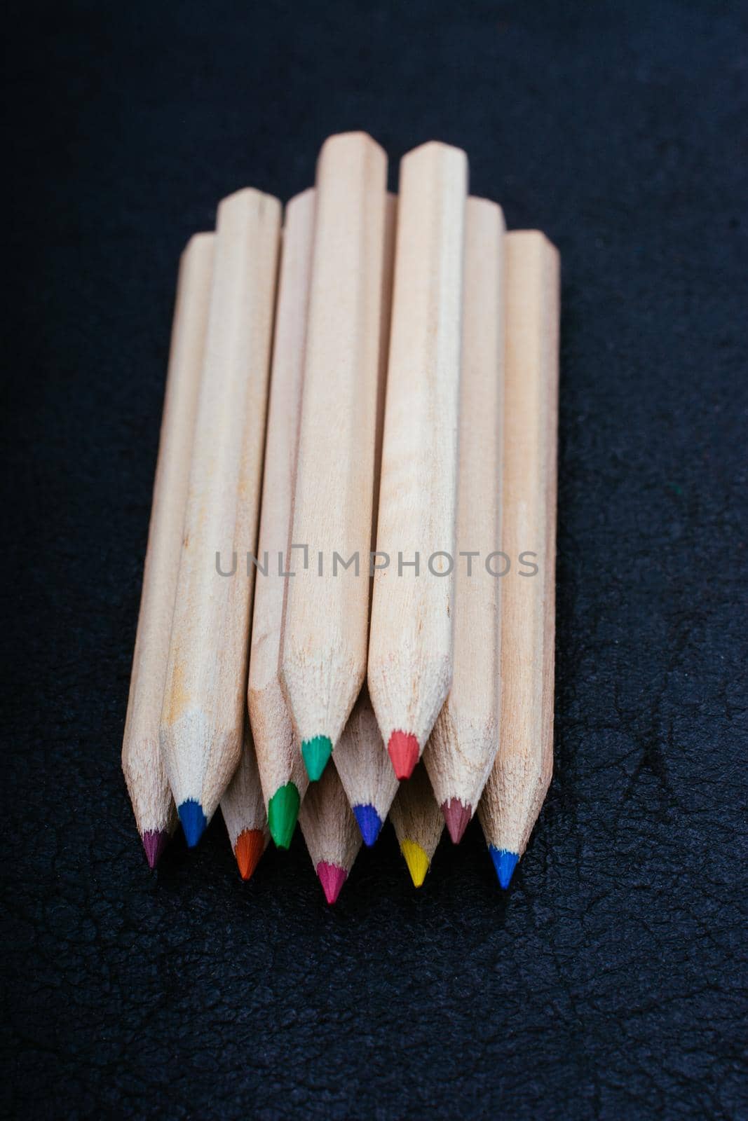 Variety of colors vector set of colored pencils. Drawing and painting