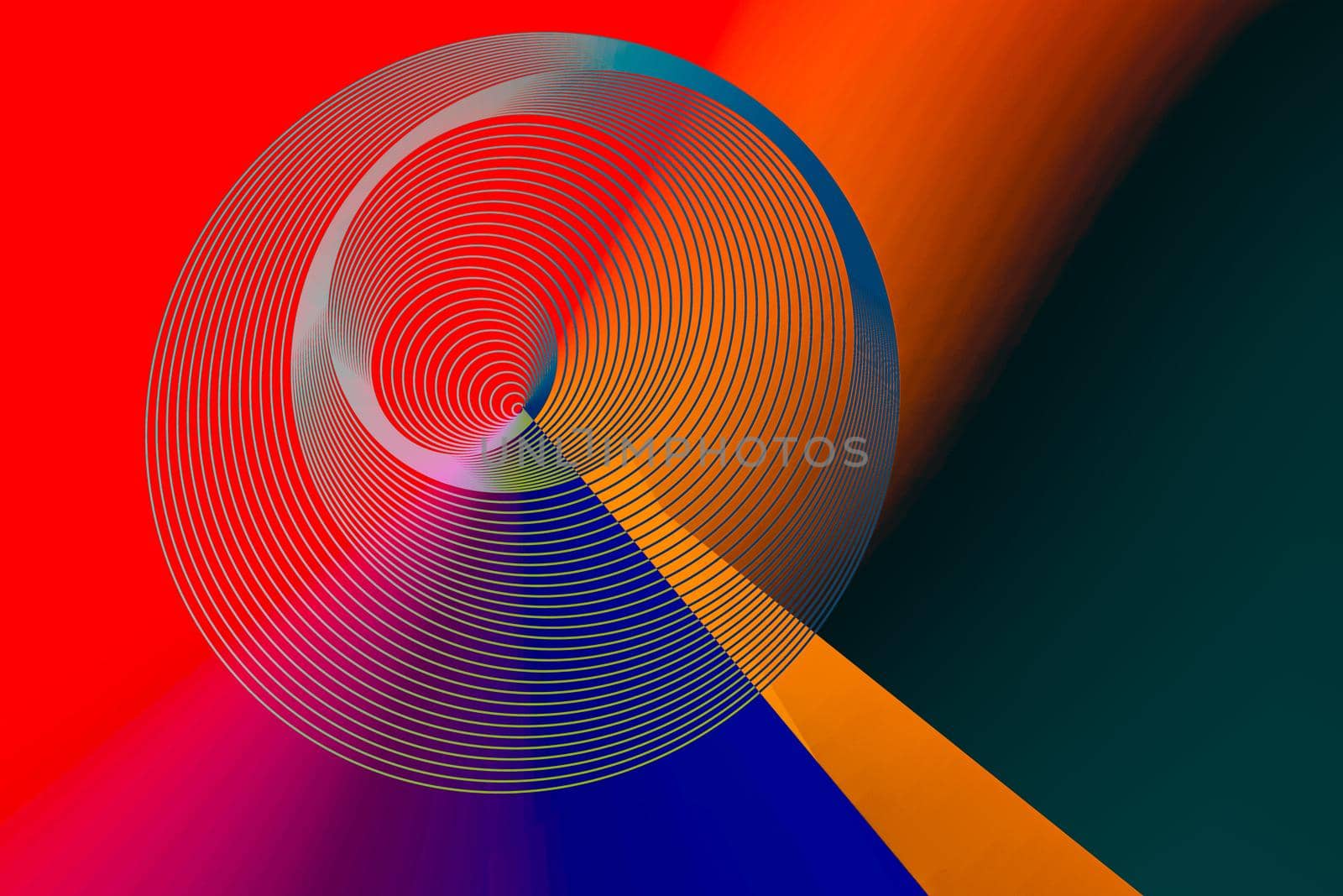 Colorful spiral abstract circular rotating spiral  by berkay