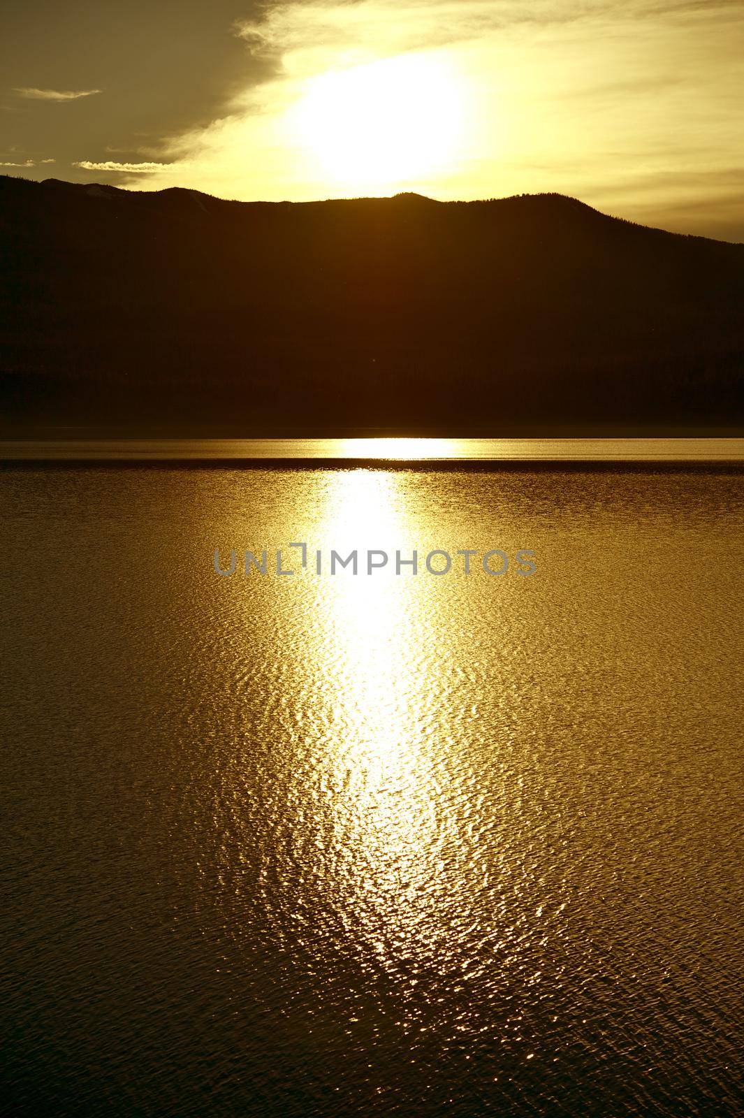 Lake Sunset - Outdoor Theme. McDonalds Lake, Montana, USA. Vertical Lake Sunset Photo. Nature Photo Collection by welcomia
