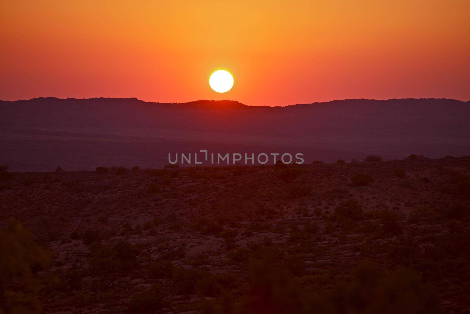 Utah Desert Sunset. Southern Utah State Landscape. USA. Sunsets Photo Collection by welcomia