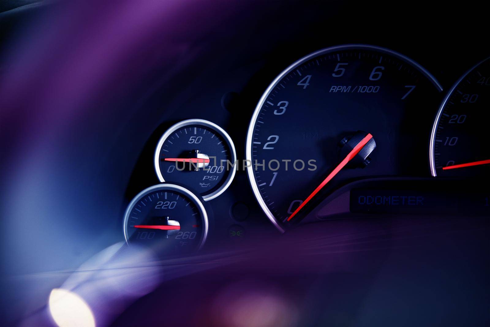 Car Dashboard Instruments. Modern Vehicle Dashboard Dials Closeup. Transportation Photo Collection. by welcomia