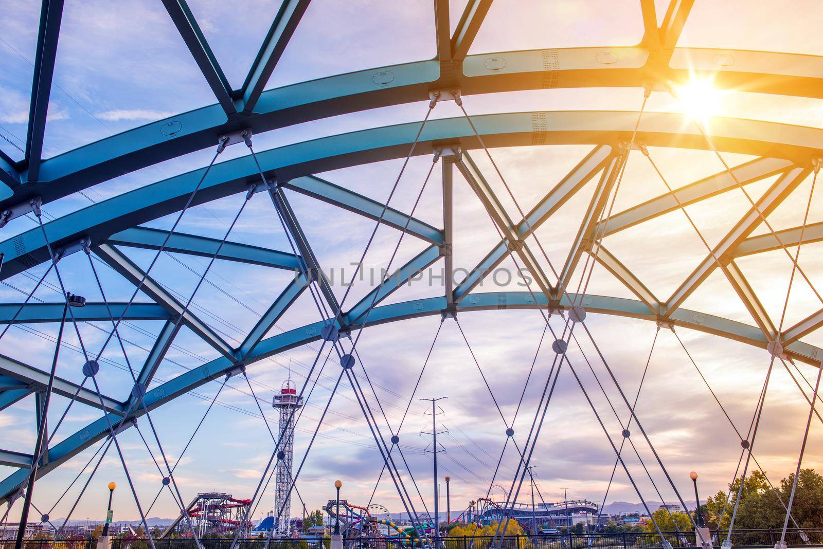 Speer Boulevard Platte River Bridge in Denver Colorado, United States.