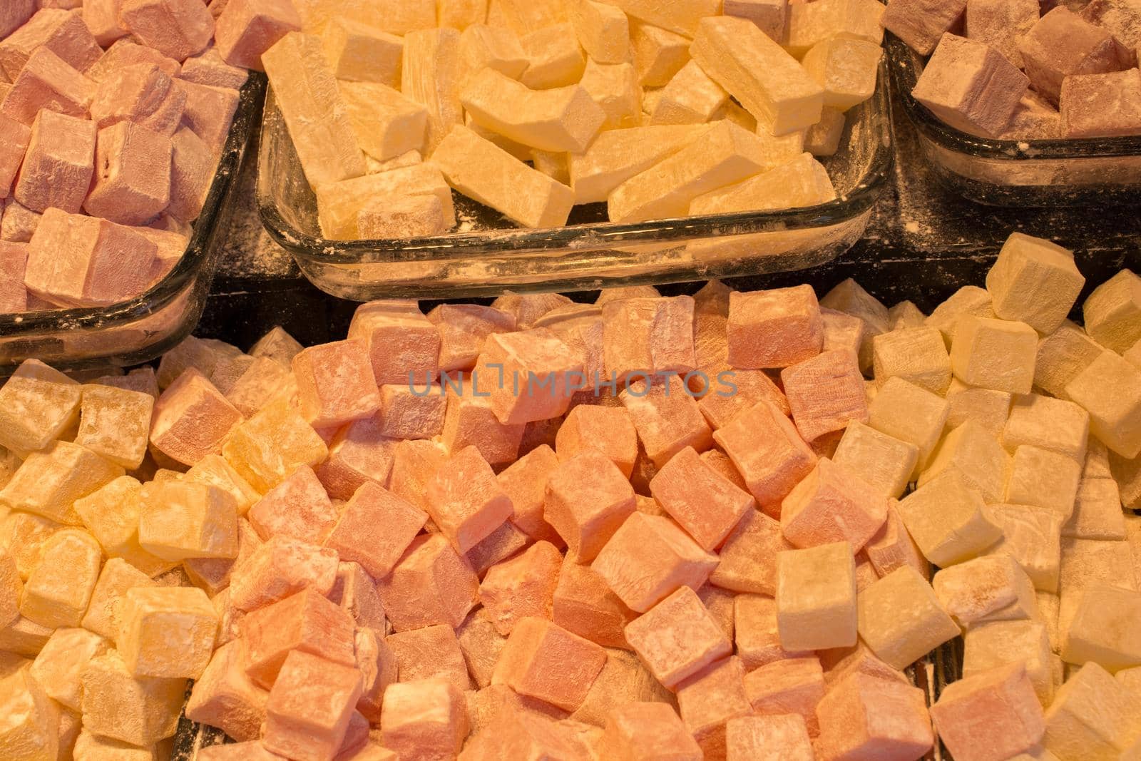 Turkish delight sweets made in Traditional style
