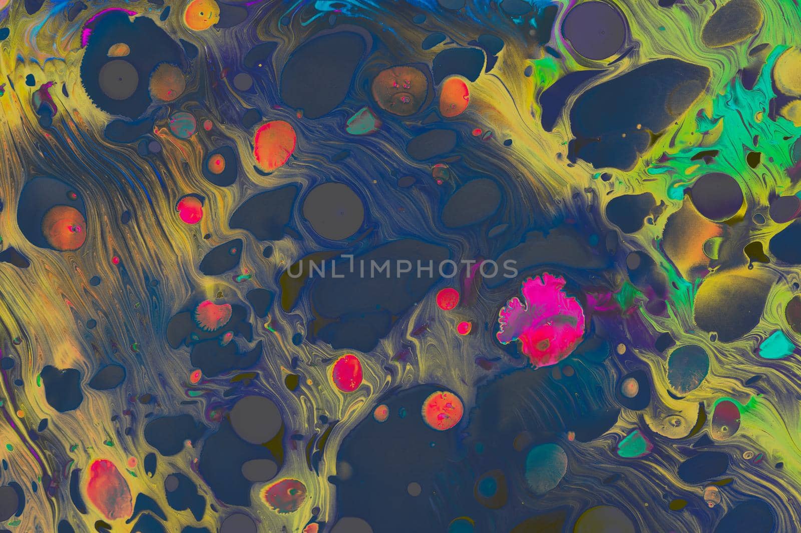Abstract grunge art background texture with colorful paint splashes
 by berkay