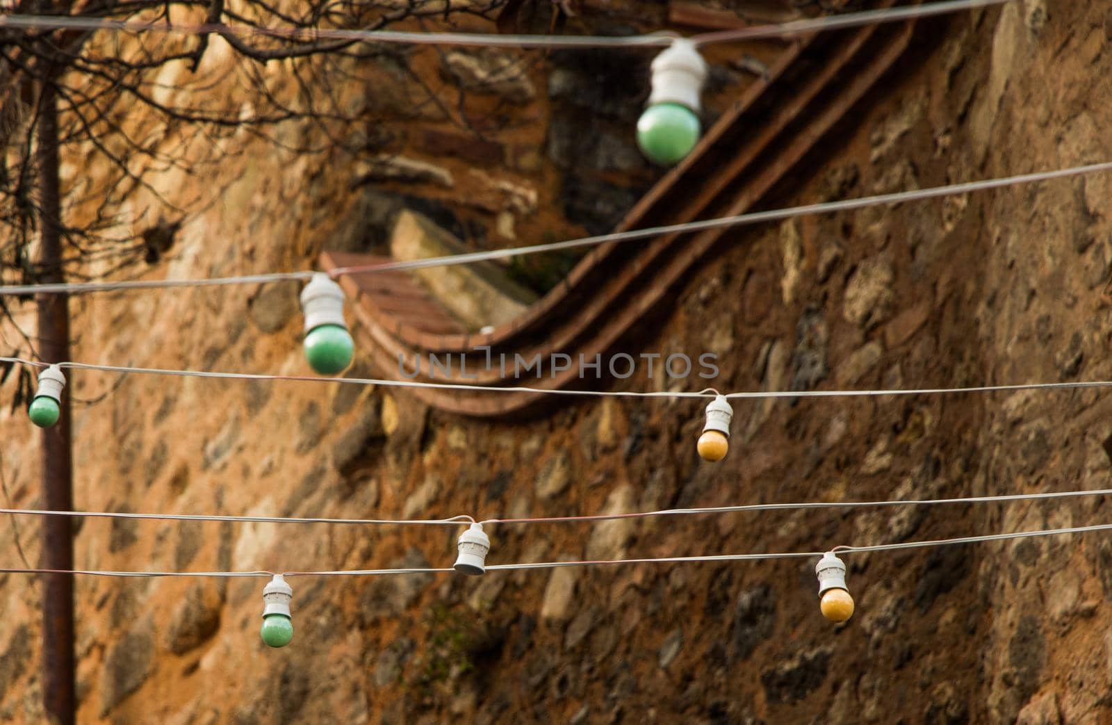 light bulbs hanging on a fixed place by berkay