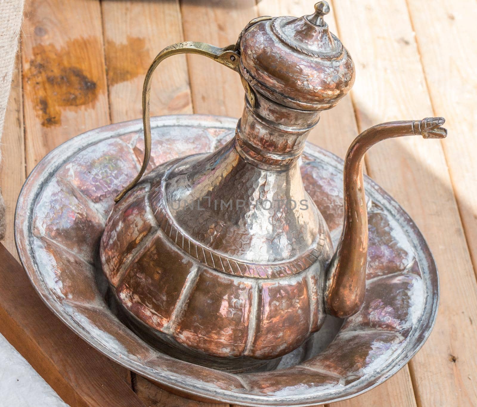 Ancient metal jug in oriental style   by berkay