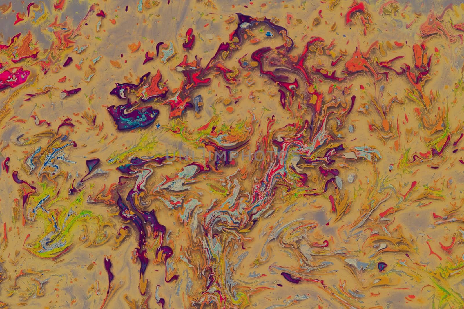 Traditional Ottoman Turkish abstract marbling art patterns as background
