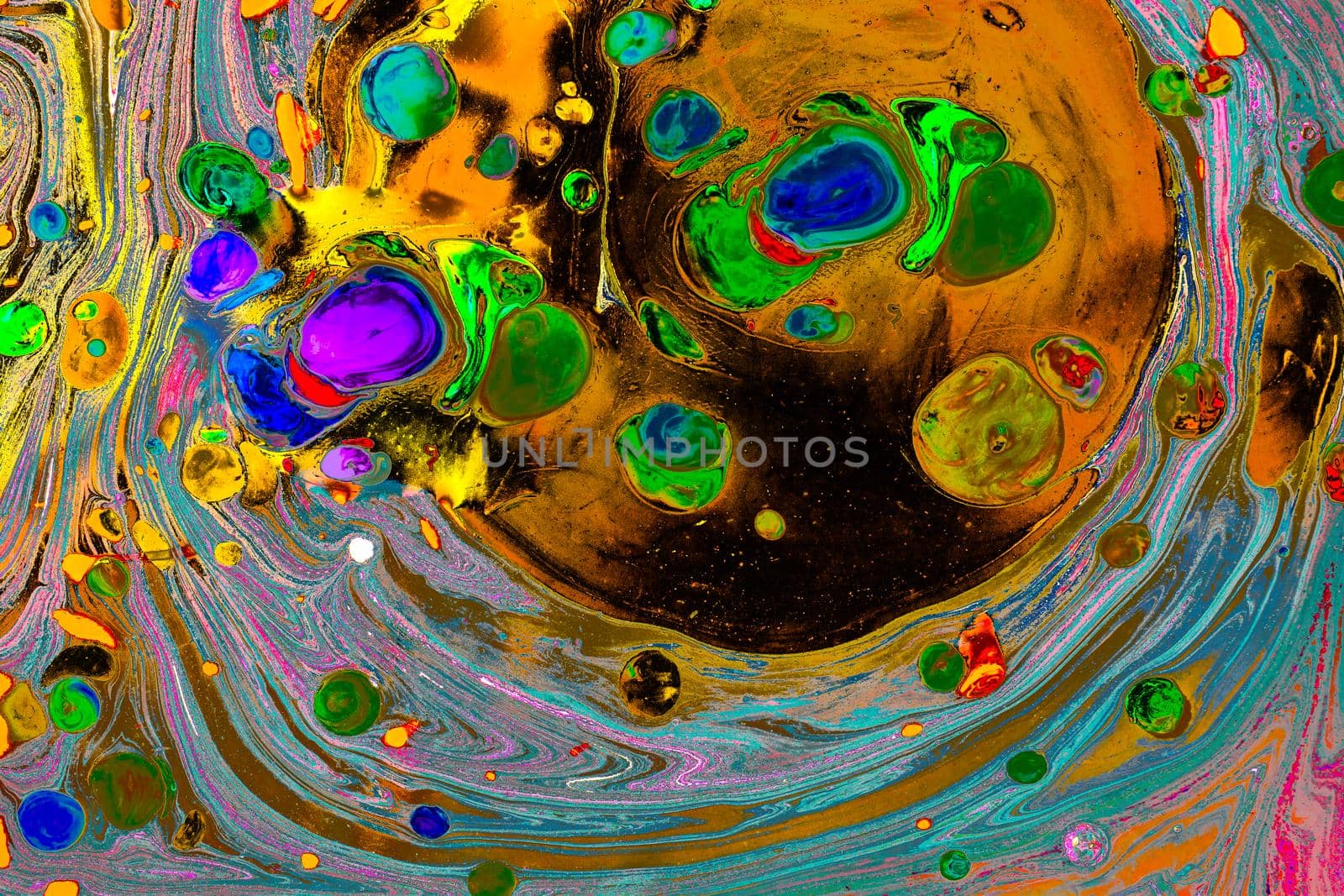 Traditional Ottoman Turkish abstract marbling art patterns as background