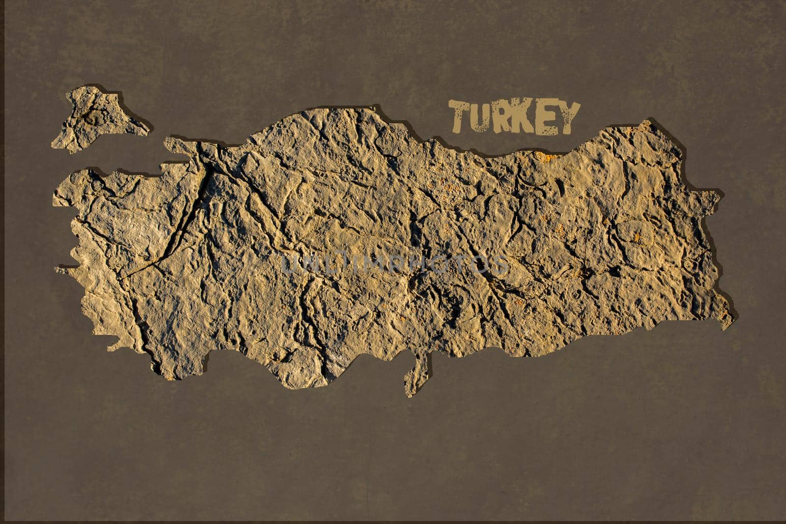 Roughly sketched out Map of Turkey as business concepts